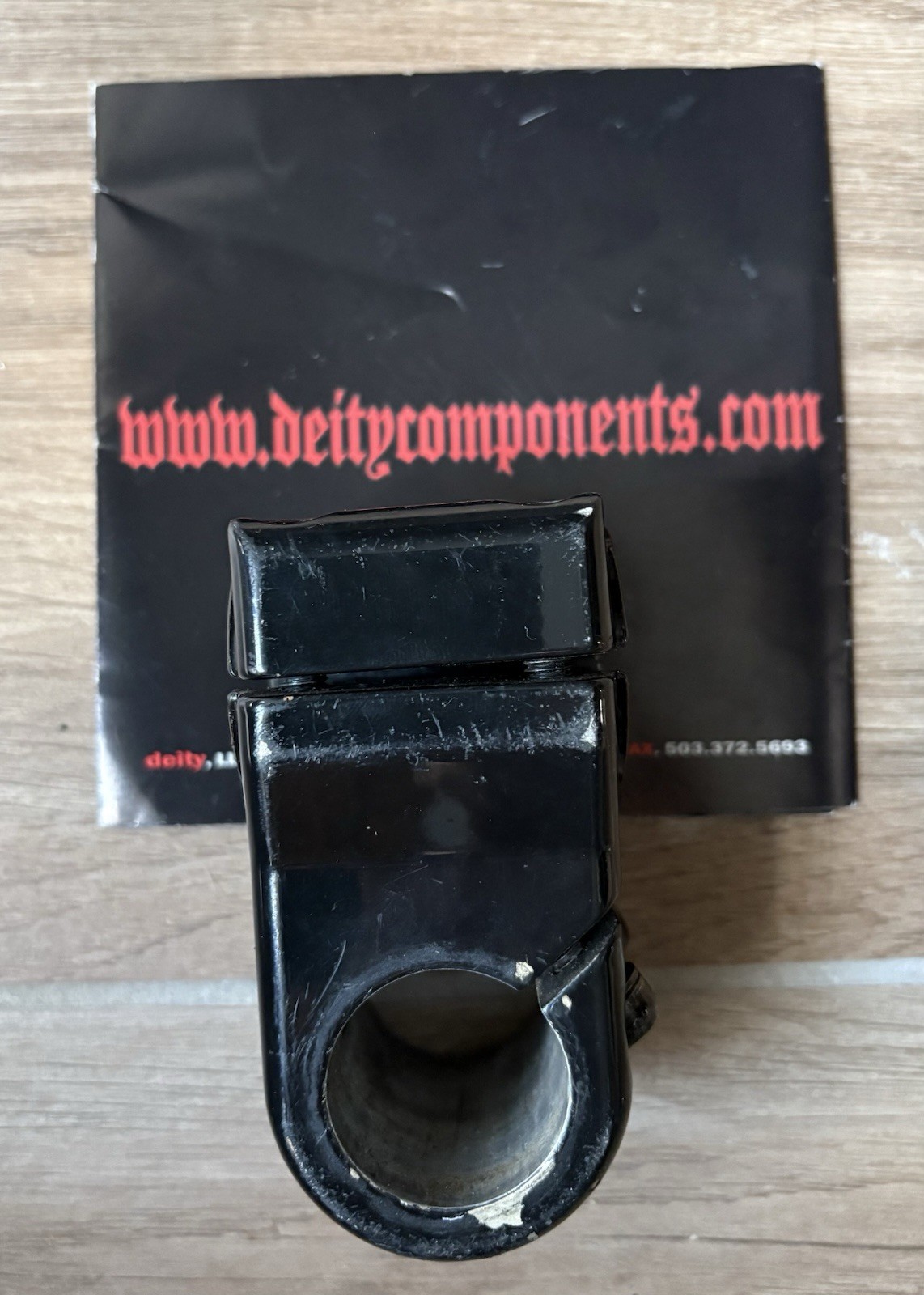 Black Deity 31.8 stem 50mm vintage part over 20 years old with OG 2005 catalog!