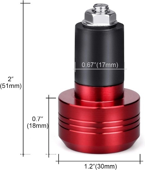 2Pcs Motorcycle Handlebar Ends – 22mm (7/8″) Handle Bar Slider Caps Weight Plugs