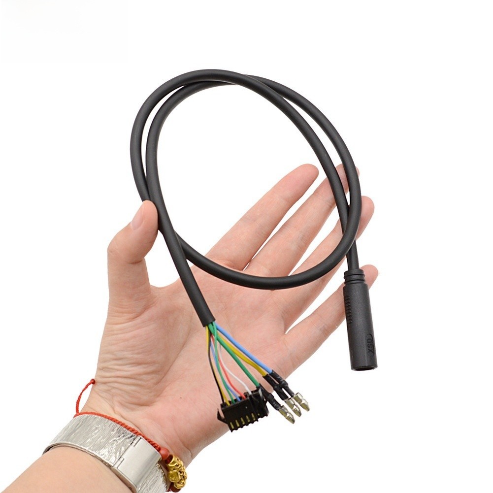 For Electric Bicycle 9 Pin Waterproof Extension Cord PTFE Insulated 70cm