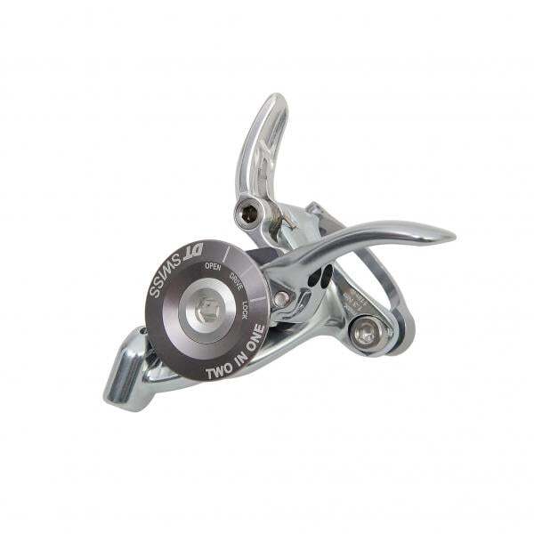 DT SWISS DOUBLE STAGE ODL TWO IN ONE FORK REMOTE LEVERS SILVER NEW