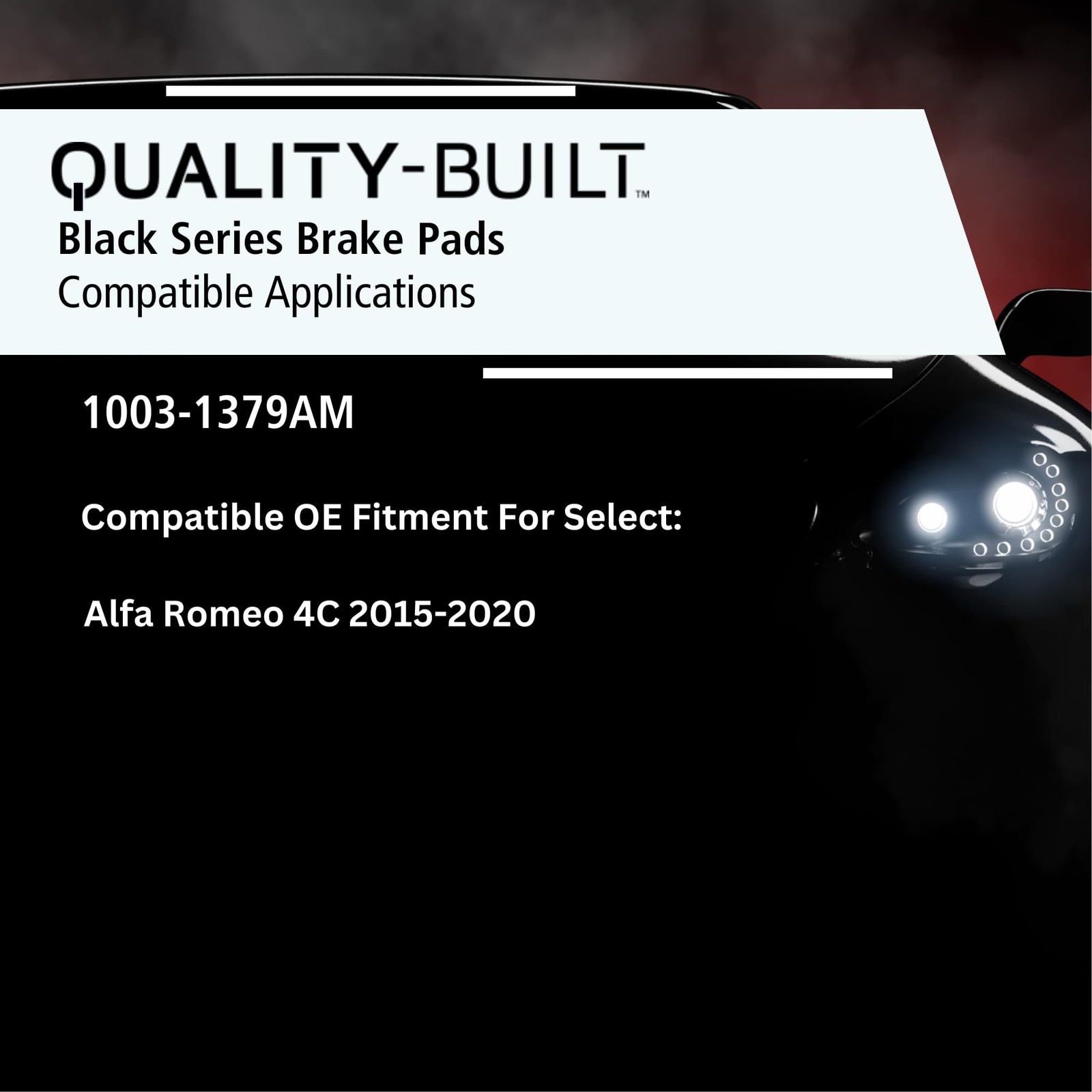 Quality-Built Front Semi-Metallic Brake Pads Black Series 1003-1379Am