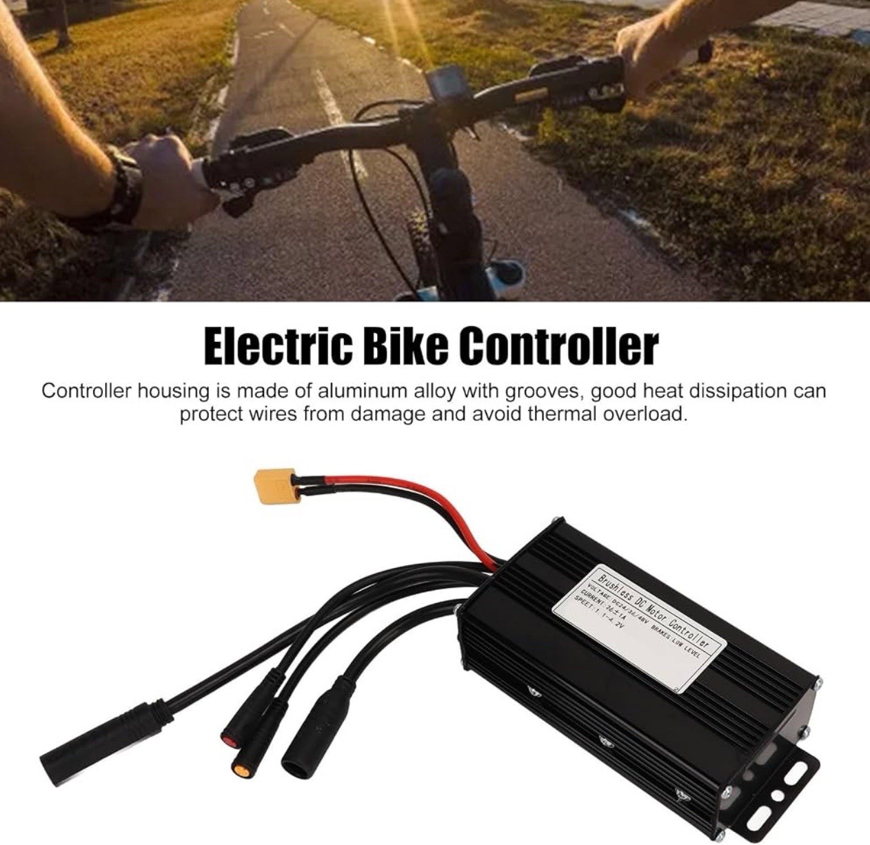 Electric Bike Controller 24V 36V 48V Sine Wave 3-Mode Control Box DC Motor