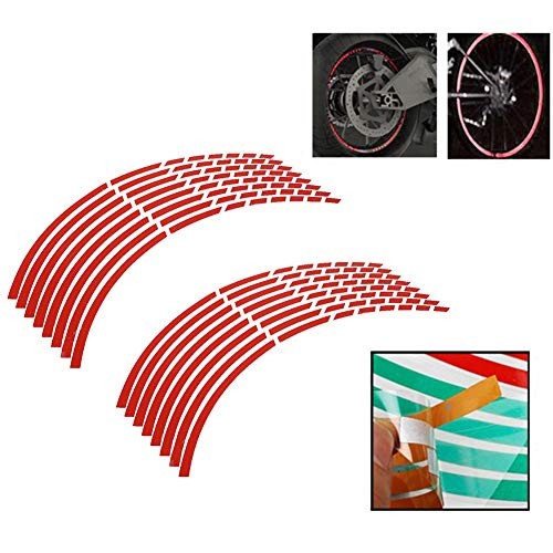 Reflective Wheel Rim Stripe Decal, 16pcs Bike Motorcycle 16 18inch Reflective