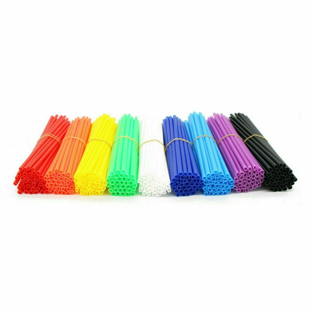 72PCS Spoke Skins Covers For Motocross Dirt Bike Wheel Rim Guard Protector Wraps