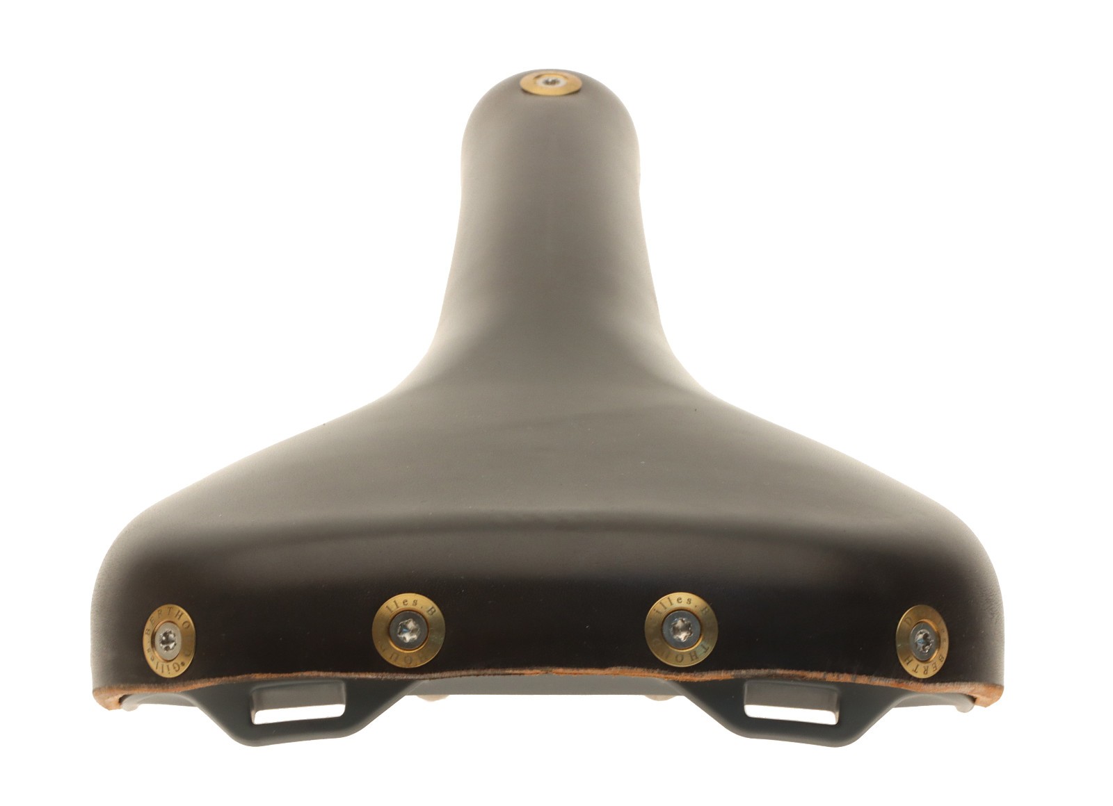 Gilles Berthoud Vars Saddle Titanium Rails Hard Leather Cover Black NEW NOS