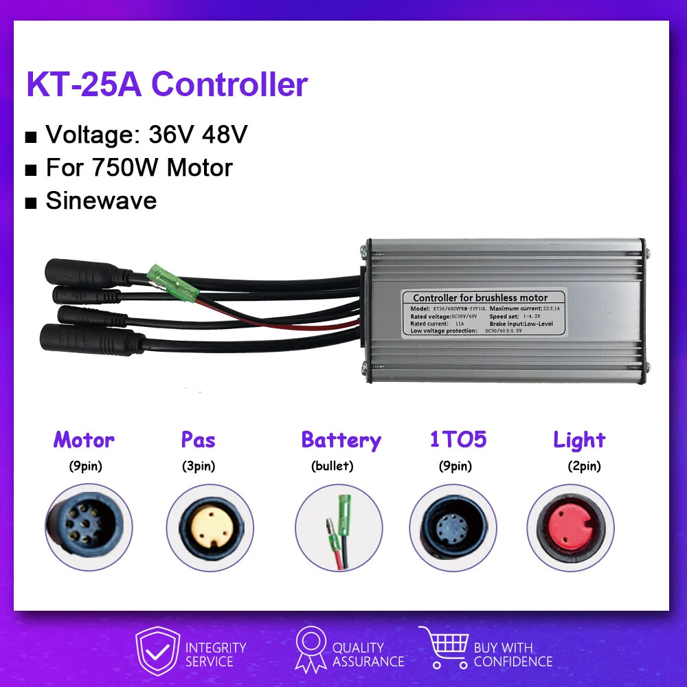 Brushless Motor Controller for E-bike 15A-50A 250W-3000W Wheel Motor Controller