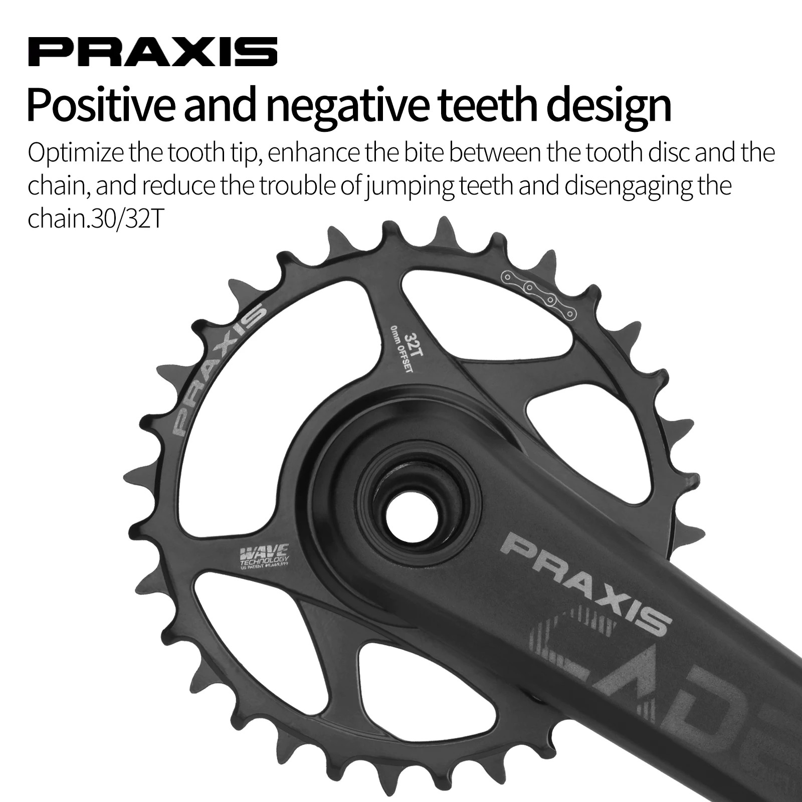 165/170/175mm 30T/32T Single Chainring Mountain Bike Hollow Integrated Crankset