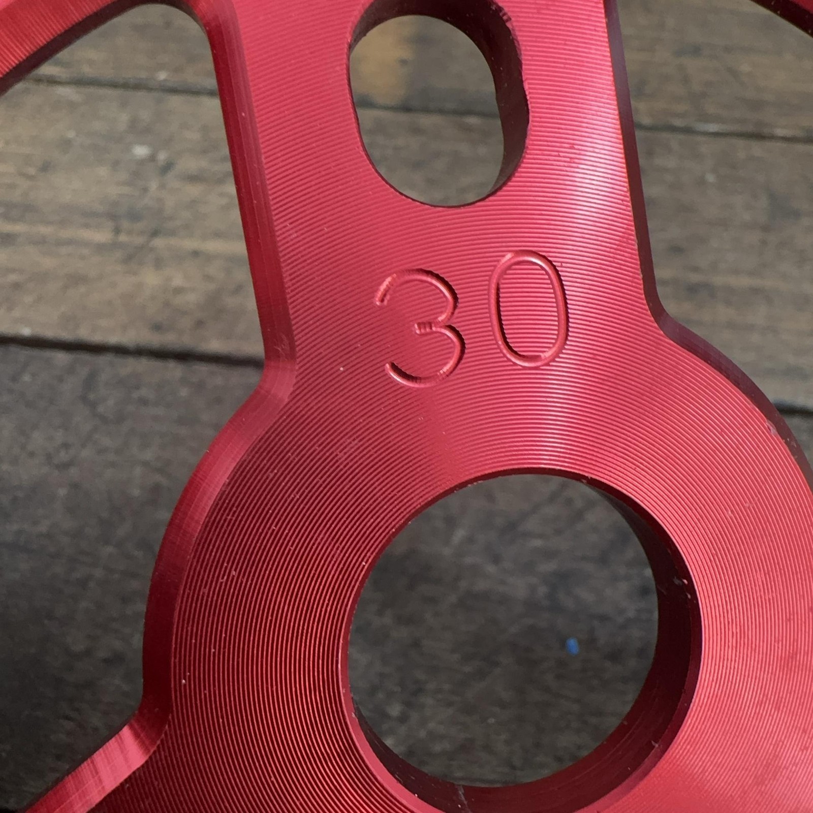 Snafu 30T BMX Sprocket Red Aluminum Chainring Freestyle BMX Bike 30 Tooth NOS