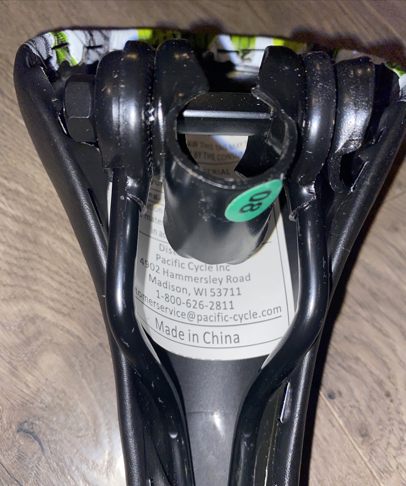 Kids Bike Seat Bike Saddle Black Geometric Cushion Comfort Pad Waterproof New