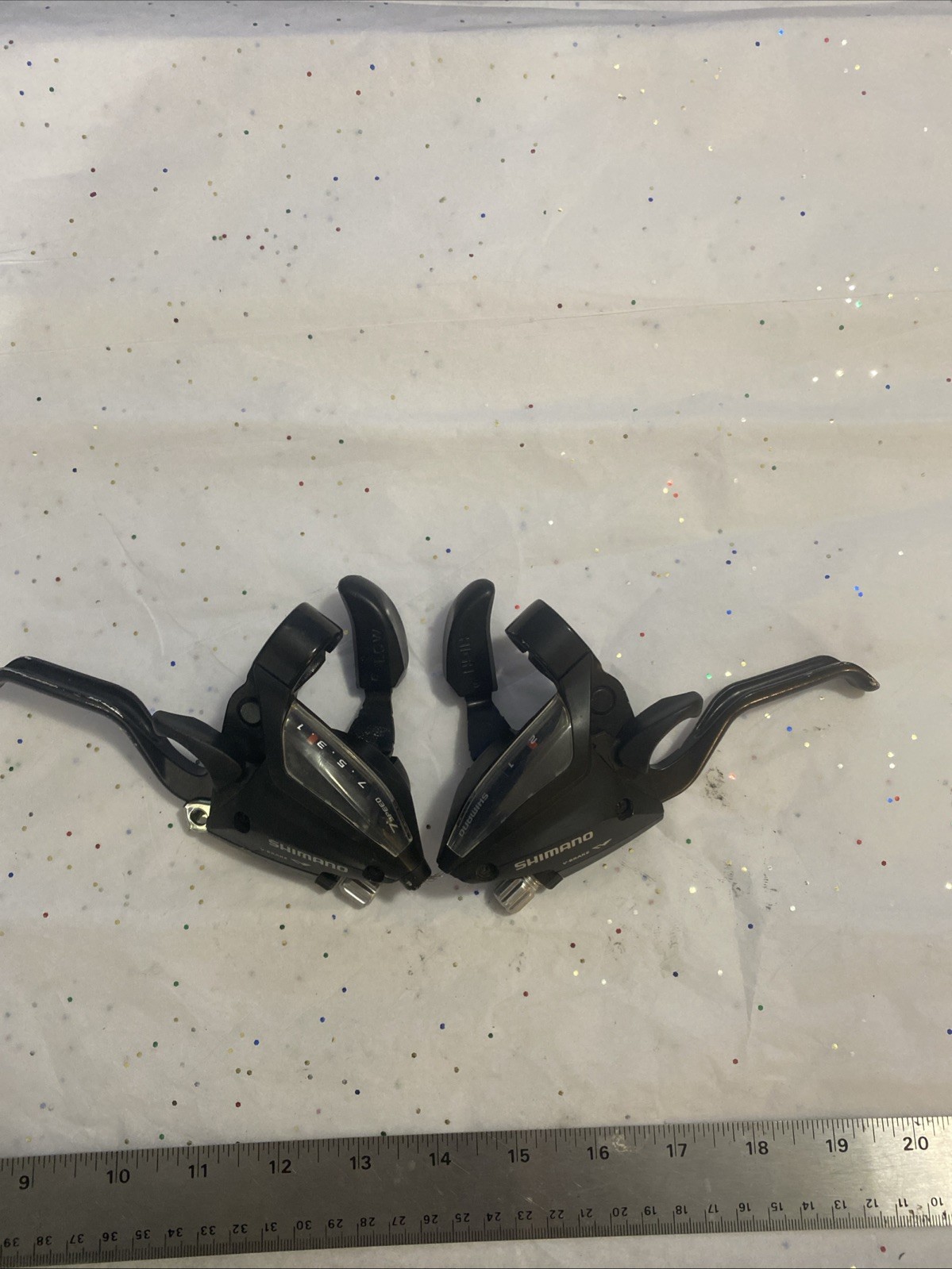 Shimano 3×7 Speed V-Brake Levers & Shifter ST-EF51-7R / ST-EF51-L Black