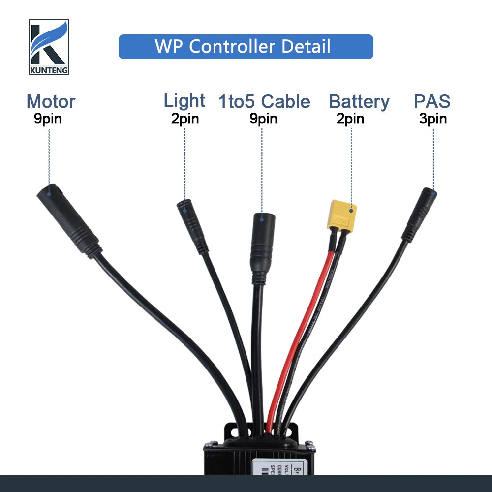 36V 48V 3 Model Sine Wave Controller 17A 26A 30A Display SM / WP Plug for E-bike