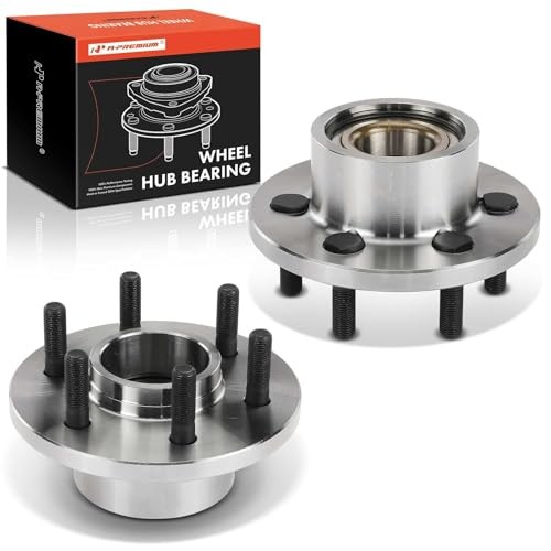 2 x Front Wheel Bearing and Hub Assembly with 6-Lug 2Pc For RWD 2-Wheel ABS