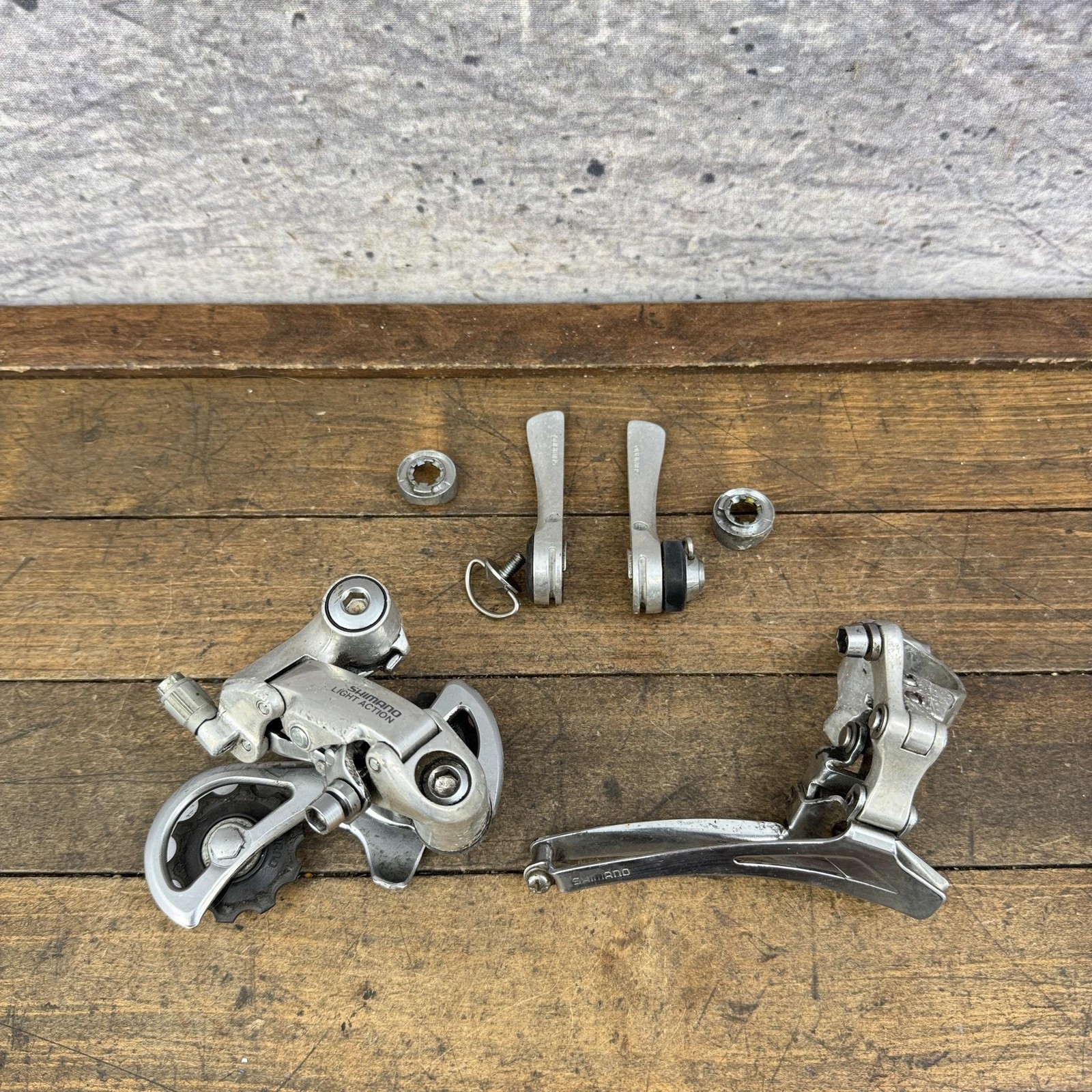 Vintage Shimano Light Action Derailleur Set FD-Z206 Shifter Group Japan Road