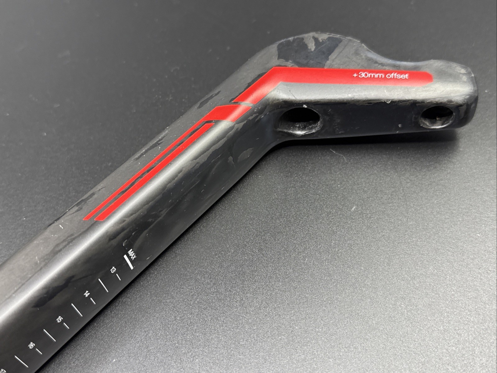 NO CLAMP! BMC TeamMachine SLR01 D-Shaped Carbon Post 30mm Offset 390mm Length