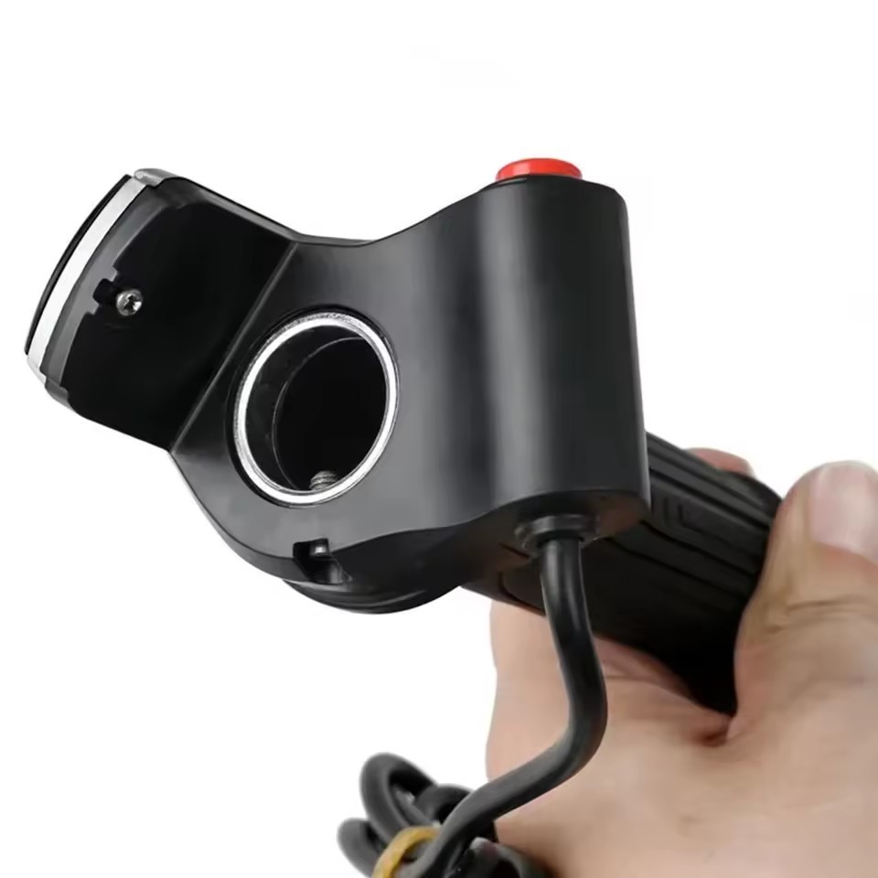 36V 48V 6pin E-Bike Throttle E-Scooter Accelerator Grip Handlebar w/ LED Display