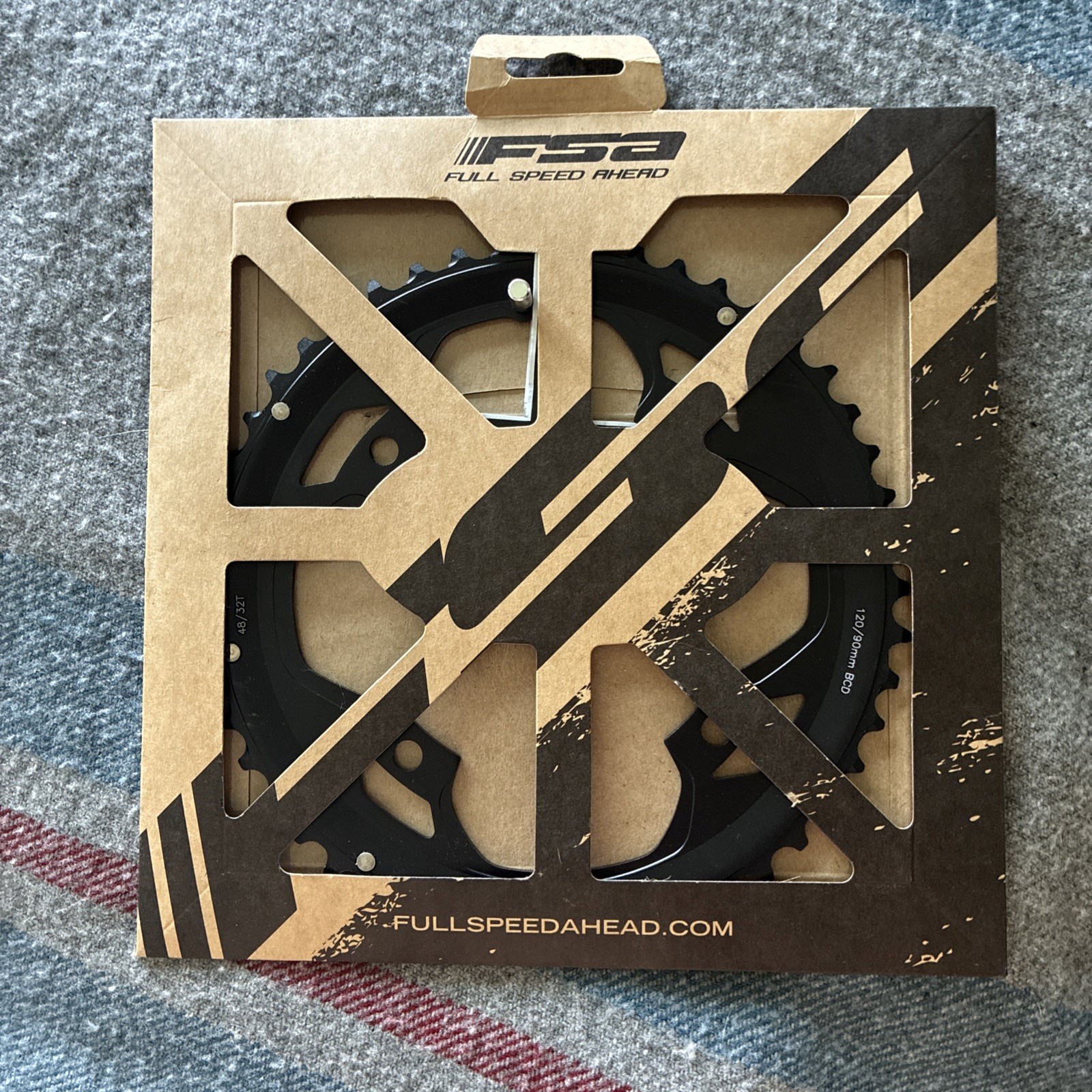 Full Speed Ahead Omega/Vero Pro Road Double Chainring – 48t, 120 BCD, Aluminum,