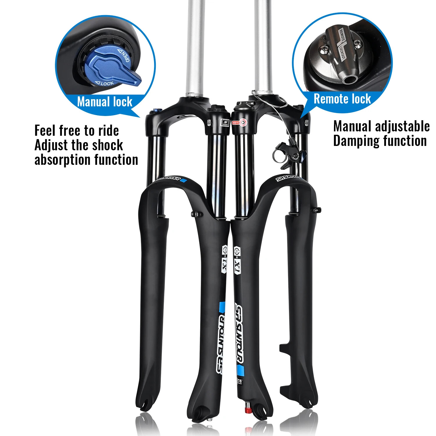 27.5 29″ Mountain Bike Oil Spring Suspension Fork QR BOOST 120MM Travel Froks
