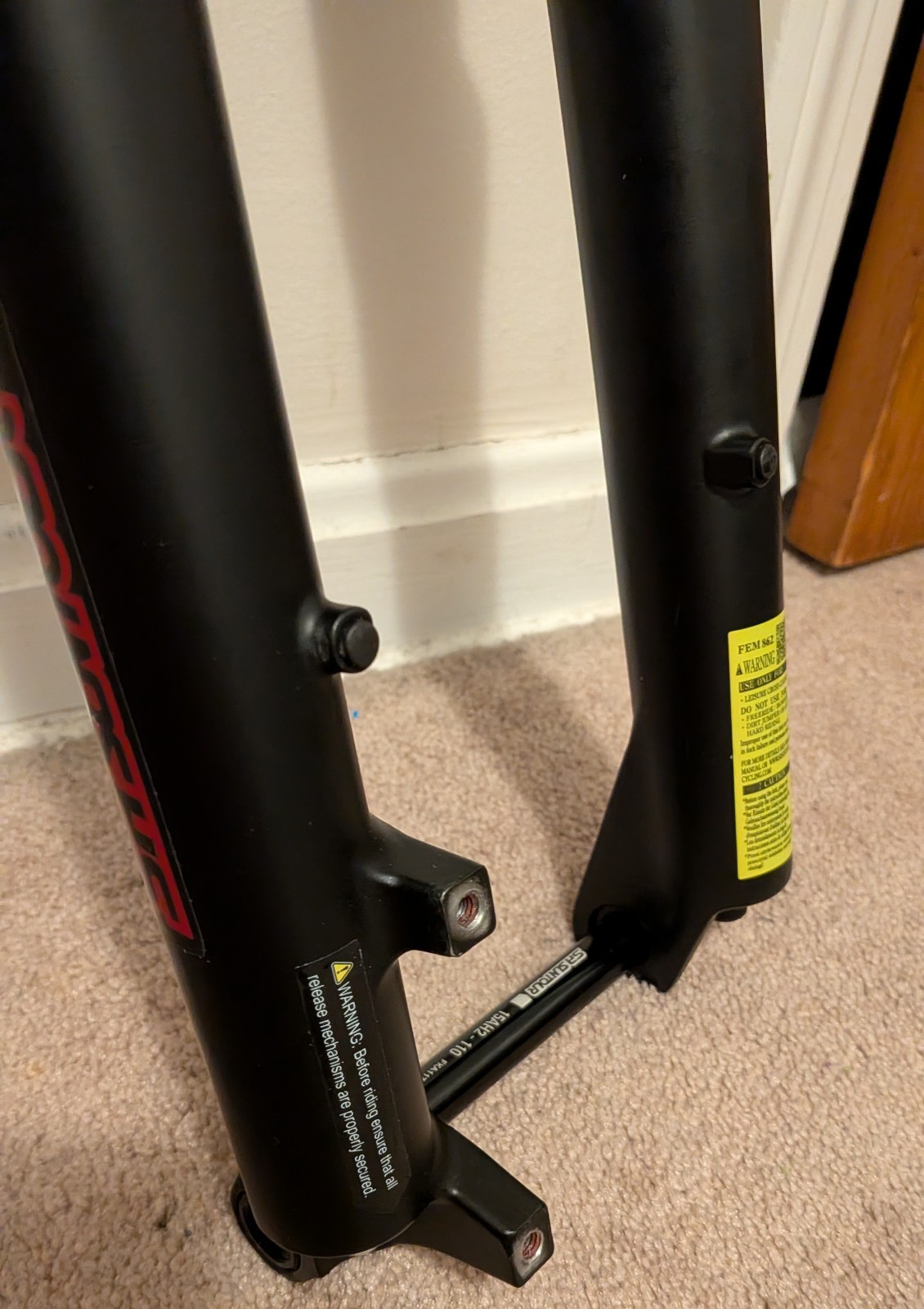 SR Suntour XCM32 1-1/8″ Threadless Boost Suspension Bike Fork Tapered Disc Thru