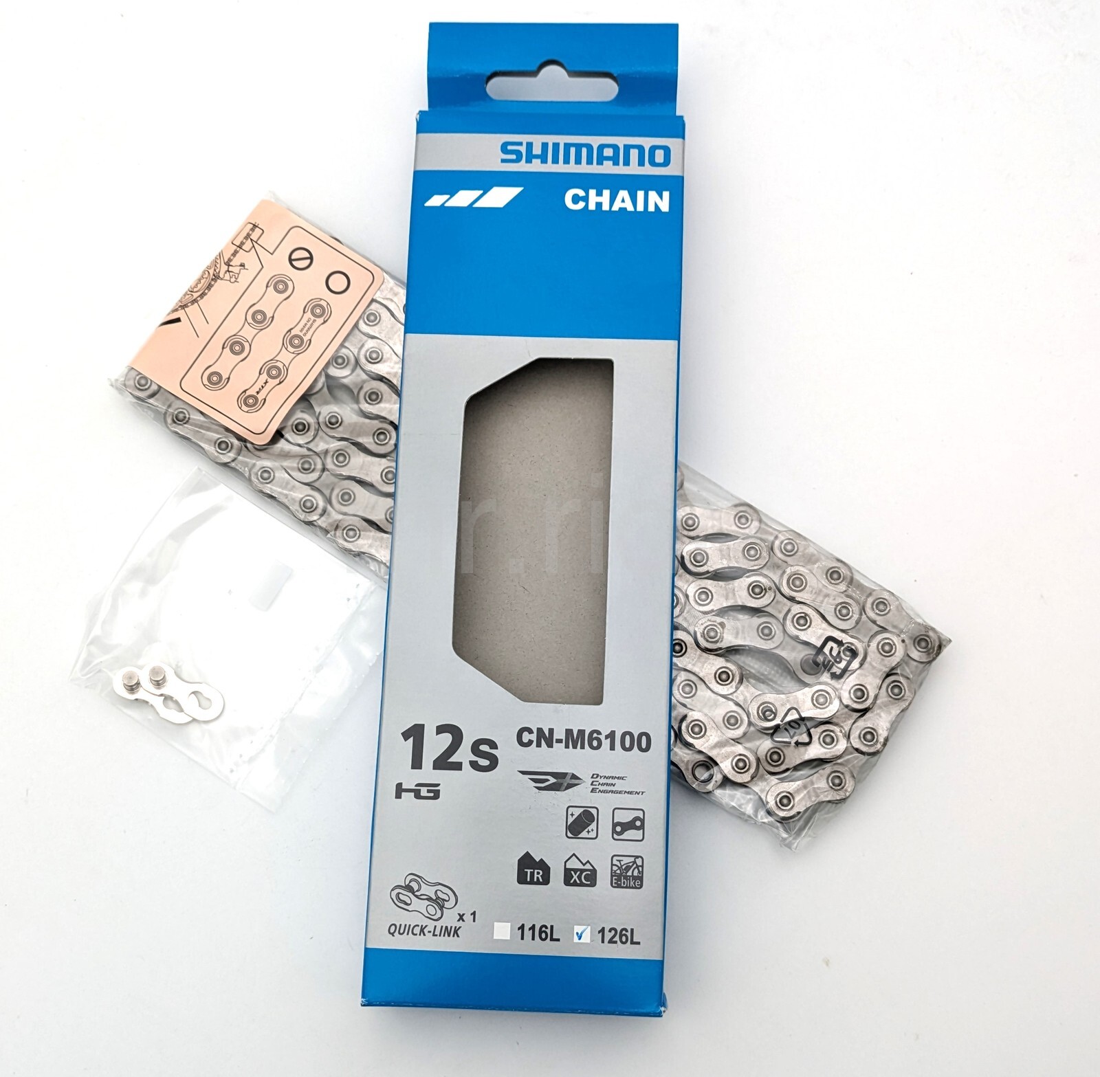 Shimano DEORE CN-M6100 MTB Bike Chain, HG 12-Speed W/Quick link 126 Link