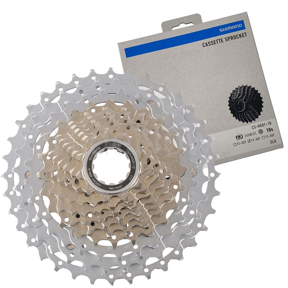 New SHIMANO SLX CS-HG81-10 MTB Bike Cassette 10 speed 11-34T New in Box
