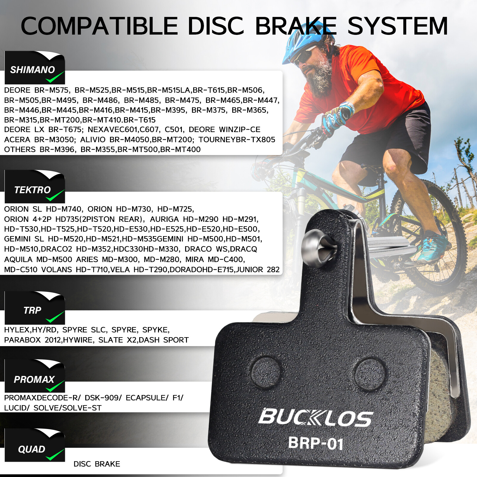 For Shimano Tektro B01S G01S E10.11 Disc Brake Pad Resin/Ceramic/Sintered Metall