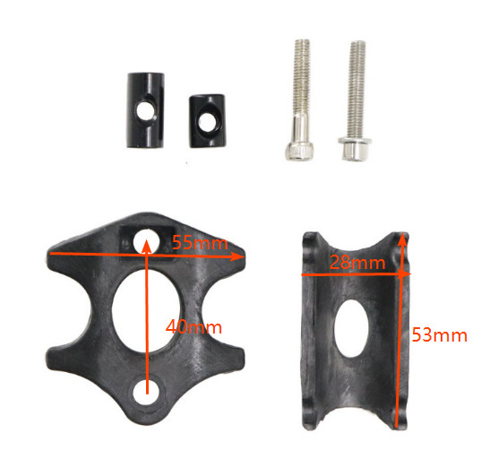 1 Set Carbon Fiber Bike Seatpost Clamp For Saddle Rails 7x9mm 7x7mm Clips HOT