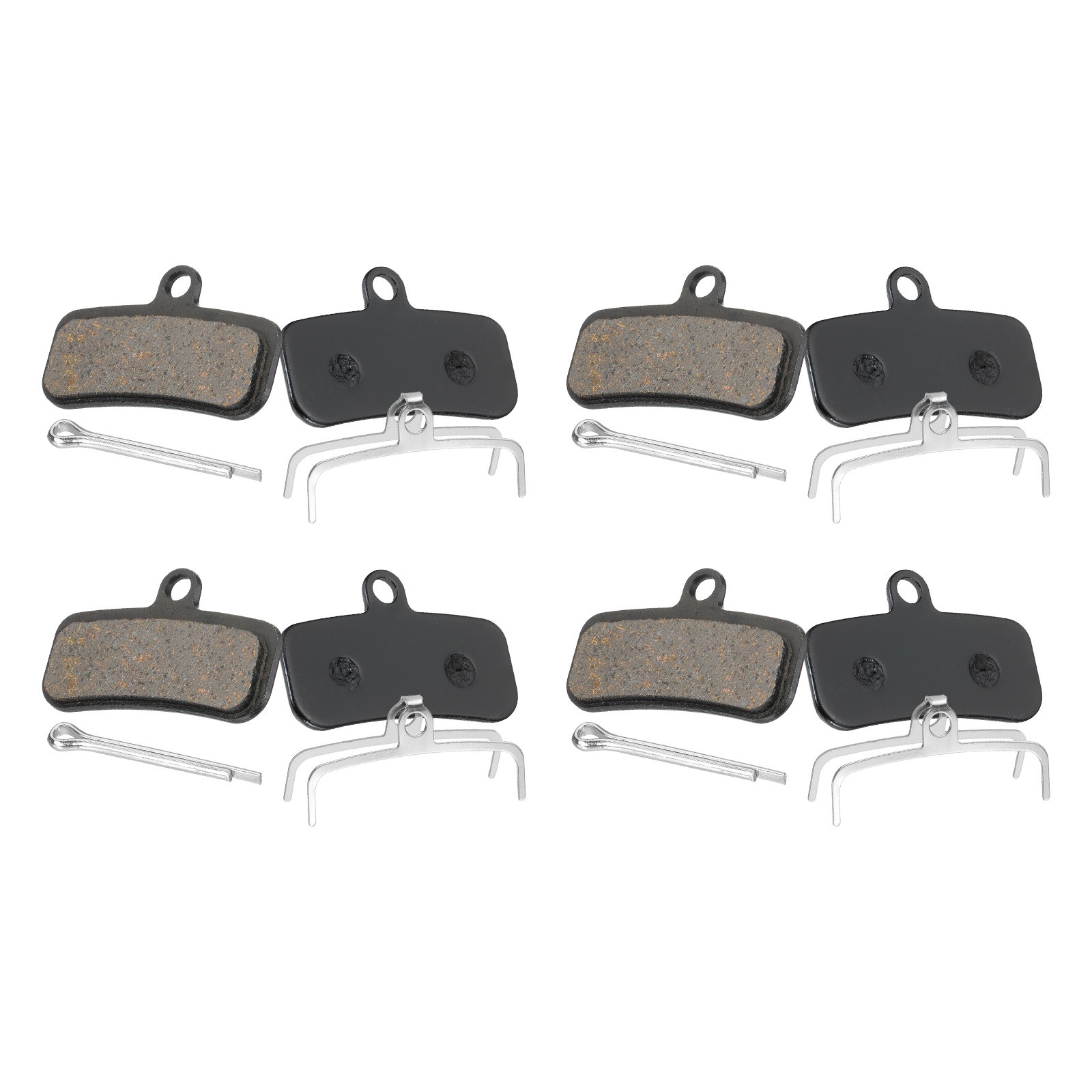 4set Disc Brake Pad 1.56″ x 0.65″ Bike Brake Pads with Spring and Pin, Black