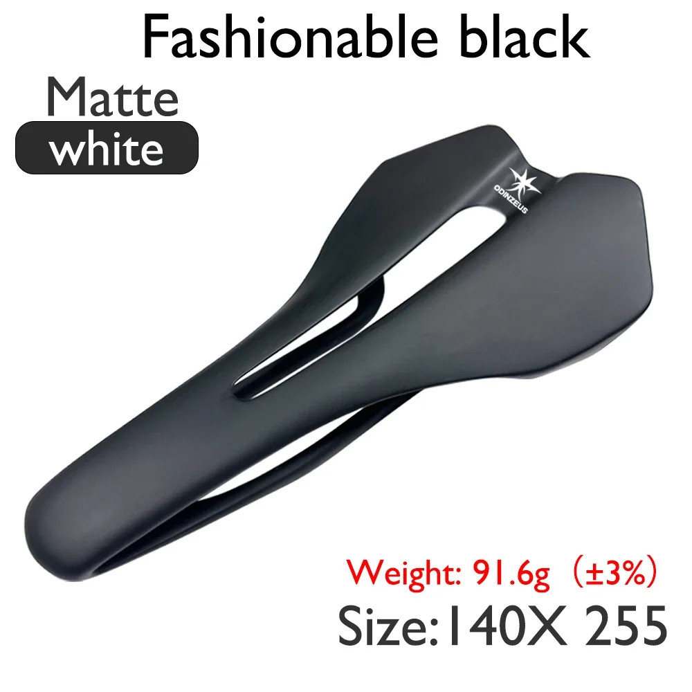 Carbon Fiber Leather Road Bicycle Saddle Hollow-Out Design Bike Seat Cushion