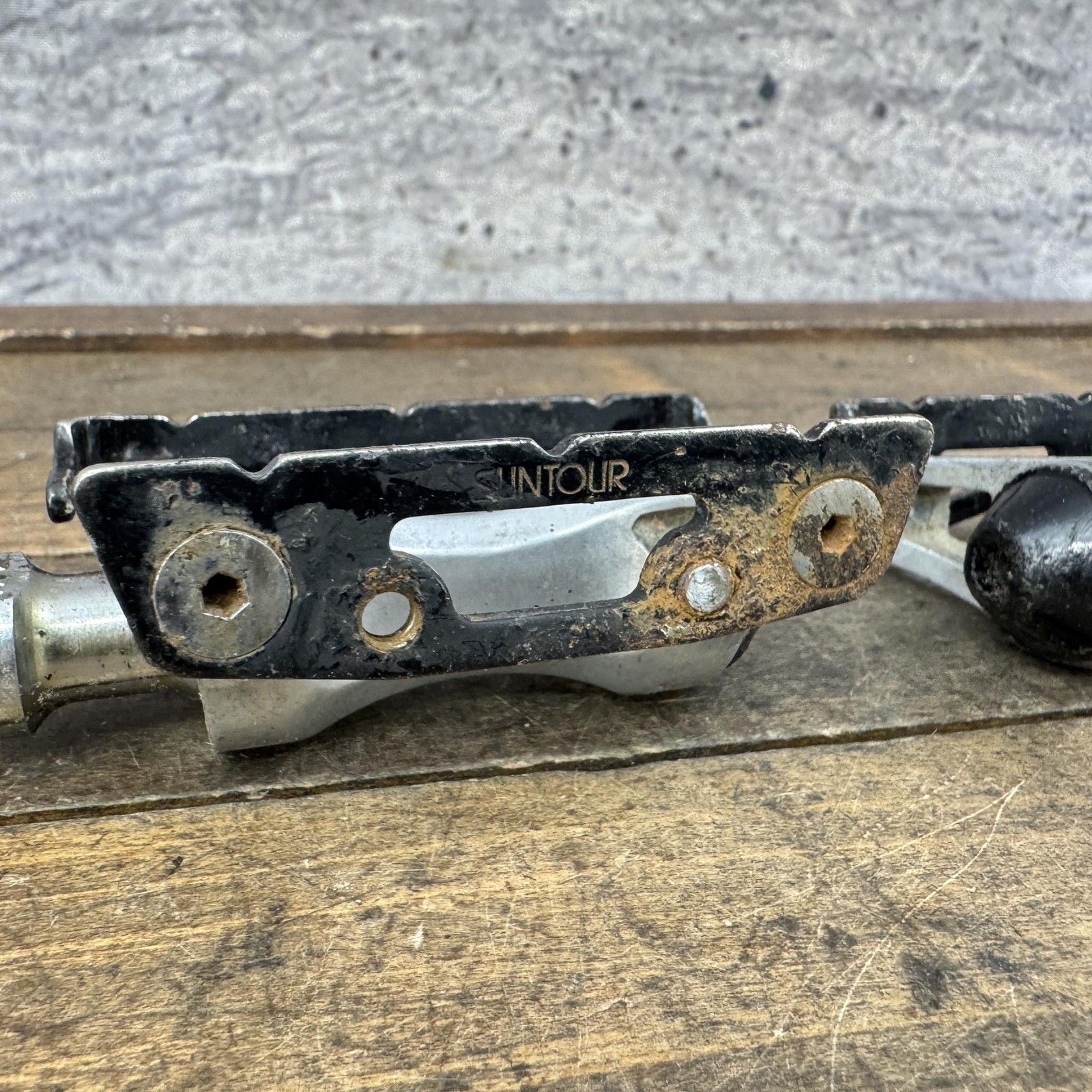 Vintage Suntour Cyclone Pedals 9/16 In Road Bike Platform Japan Silver 80s