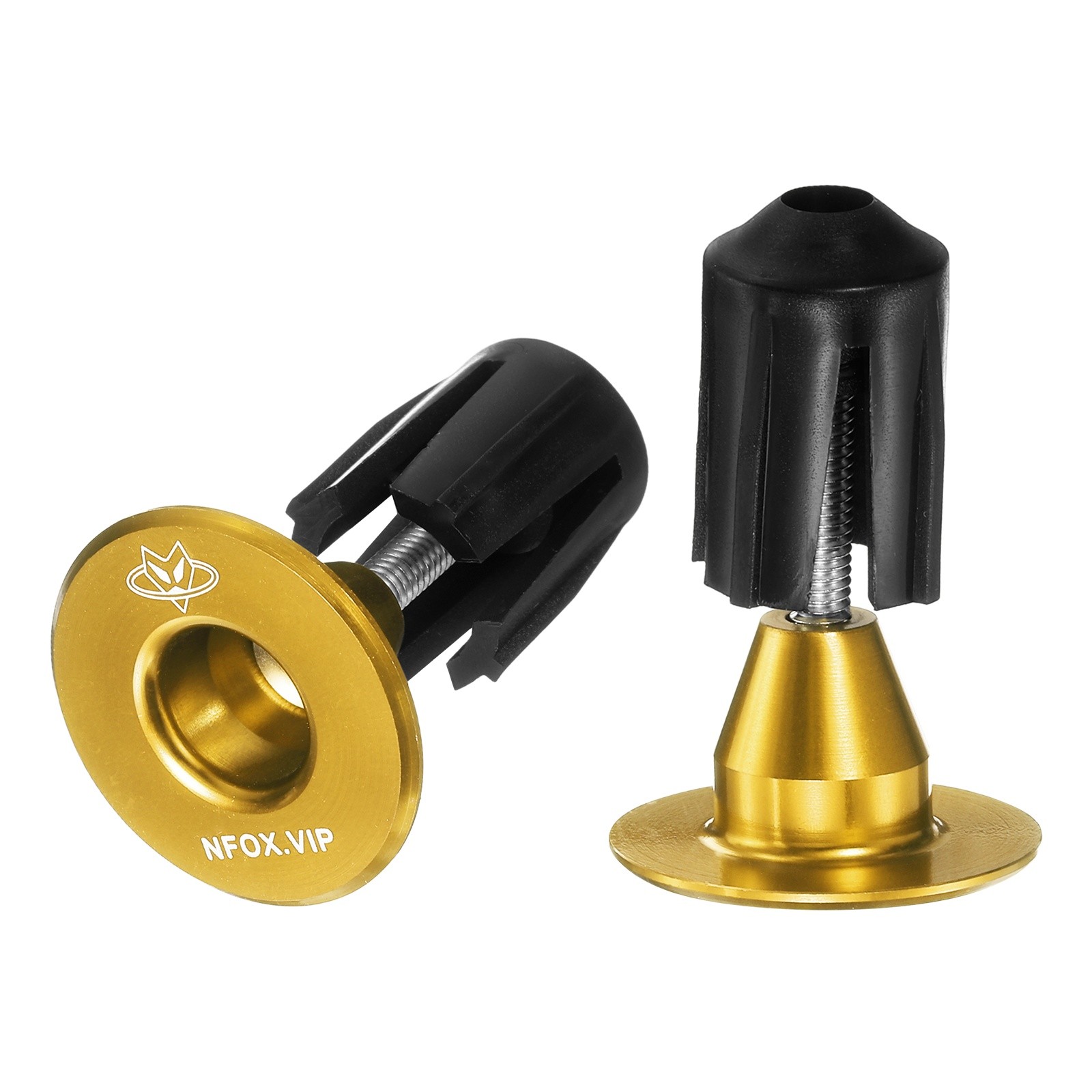 Bar End Plugs 6061 Aluminum Handlebar End Caps Bike Handlebar Plugs Gold