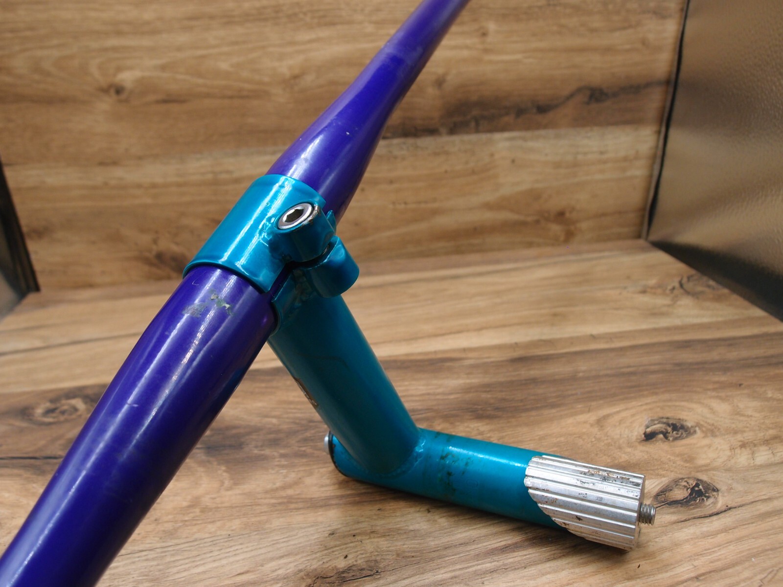 MTB flat handlebar steel+ quill stem CAT by nL CRMO 28.6 mm
