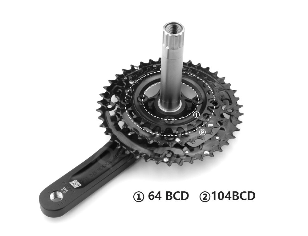 MTB Bicycle Crankset 9S 10S 11S 170MM 24-32-42T Sprocket with Bottom Bracket BB