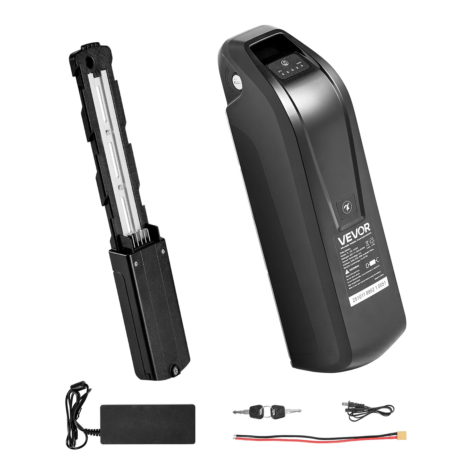 VEVOR Ebike Battery Electric Bike Lithium Battery 48V 13Ah for 1000W Motor BMS