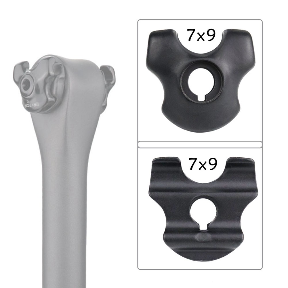 Bike Seatpost Clamp for Carbon Rails Adapter 7X9mm Tube Oval/Round Clips6112