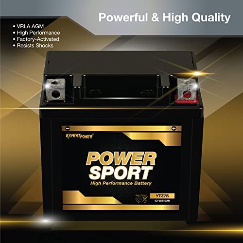 ETZ7S / YTZ7S Motorcycle Battery – 12V 6Ah 160 CCA Powersports Batteries, AGM