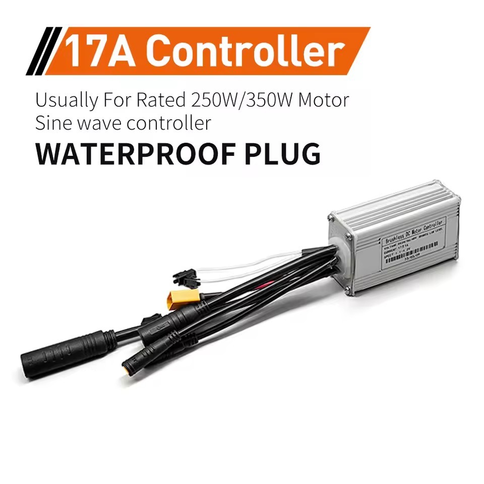Ebike Controller Sine Wave 350W-1000W Motor Controller 24V/36V/48V 17A 26A 30A