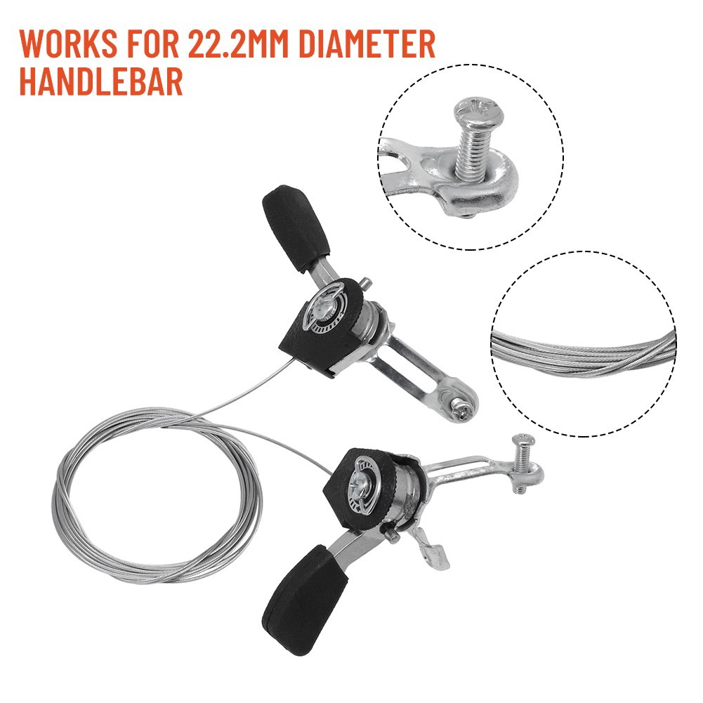 1 Pair Bicycle Thumb Shifters Shifter Levers 3×6/3×7 Aluminium Alloy Bike