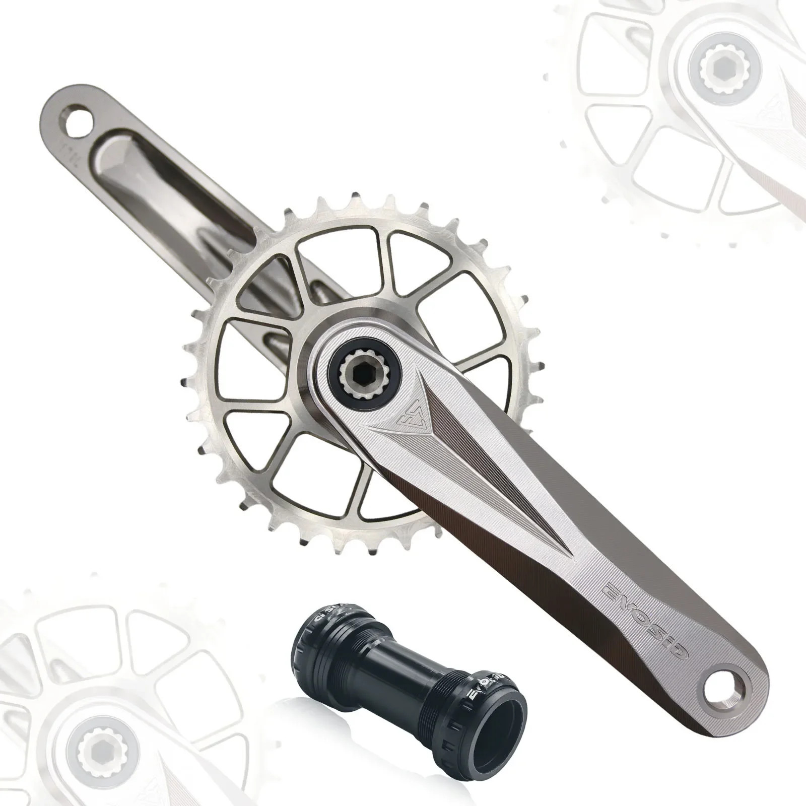 Mtb Crankset Hollow Integrated Crank 160mm 165mm 170mm Narrow Wide 32/34/36/38T