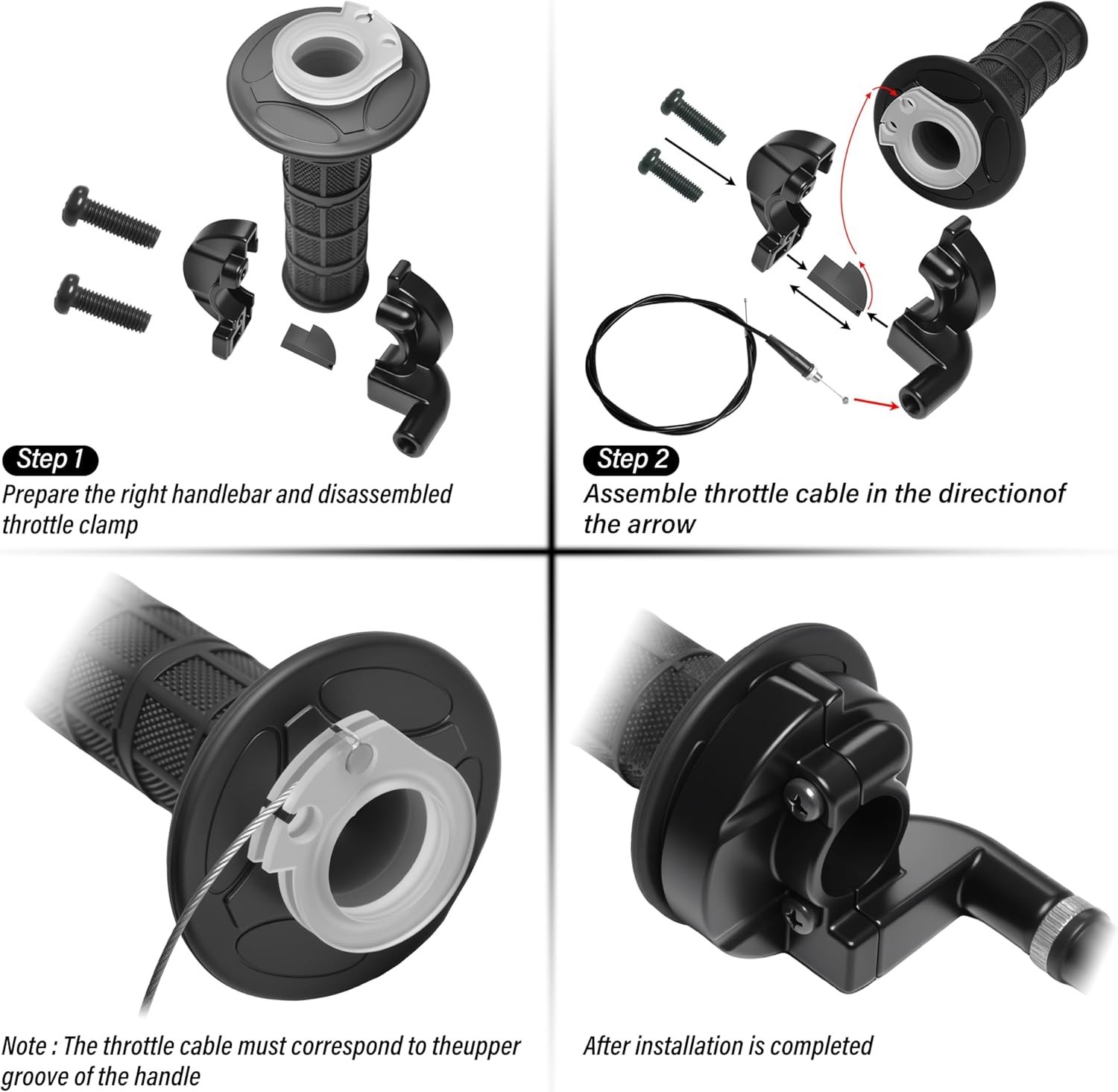 Universal Mini Bike Throttle Assembly&Cable Kit | Direct Replacement for Cole…