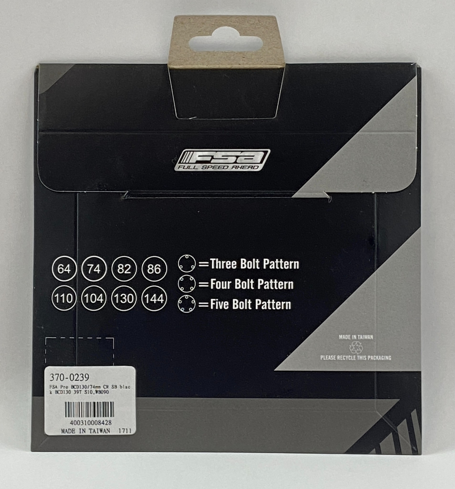 Full Speed Ahead Road Triple Chainring Full Pro Aluminum 370-0239