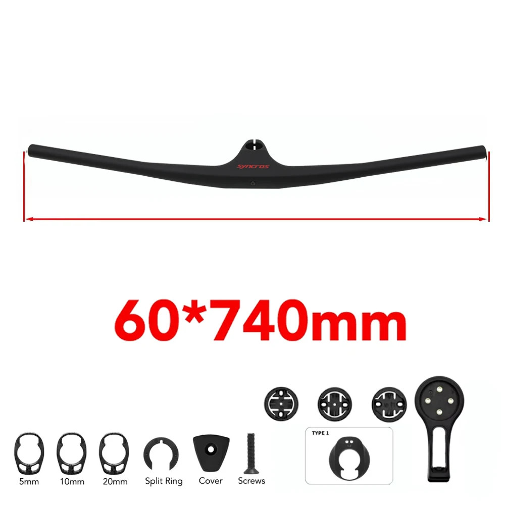 Full Carbon Fibre Integrated Cockpit MTB Handlebar -17 Degree Internal Cable