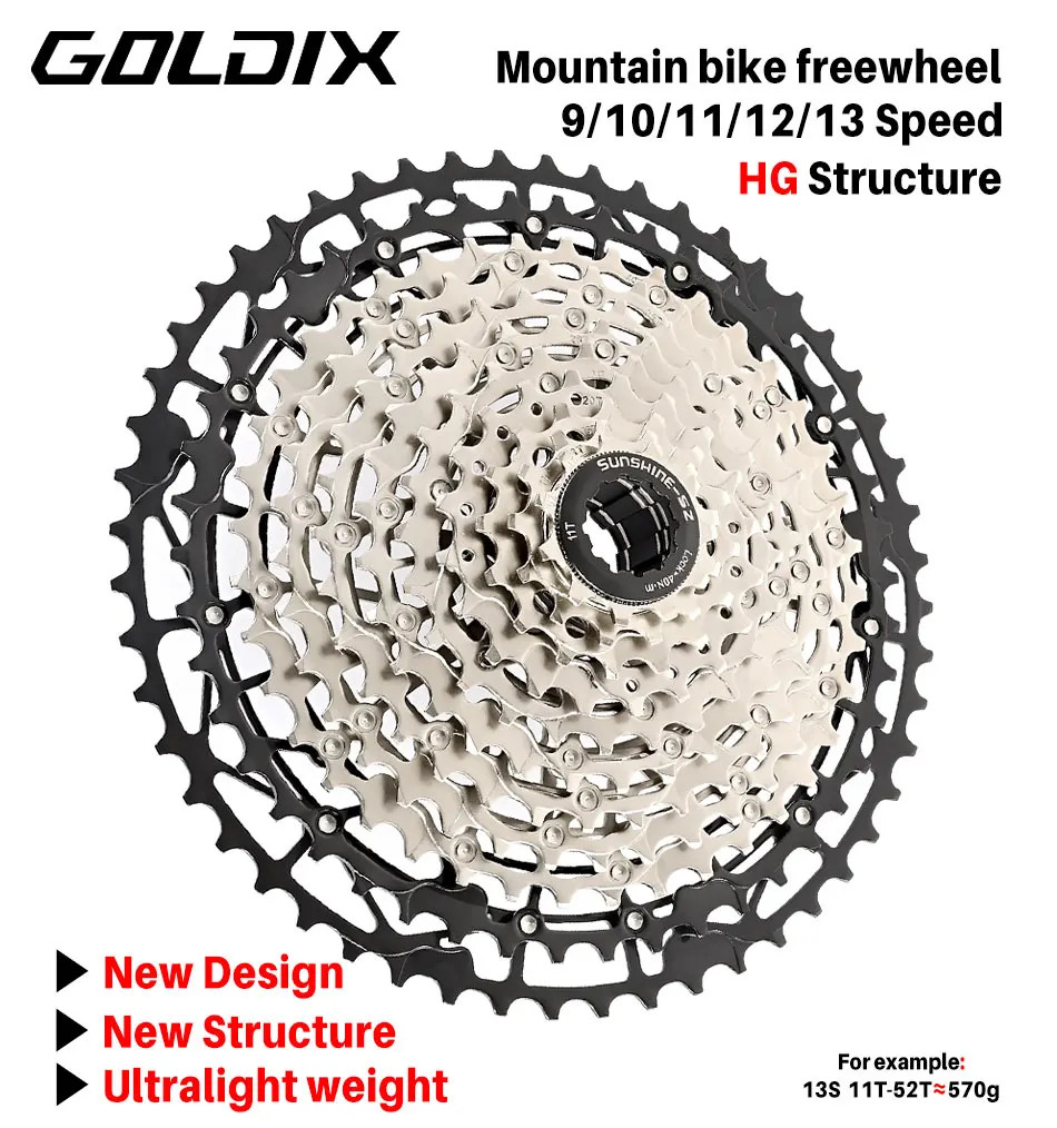 Sunshine 9S 10S 11 12 13 Speed UltraLight Cassette for MTB Bike HG Freewheel