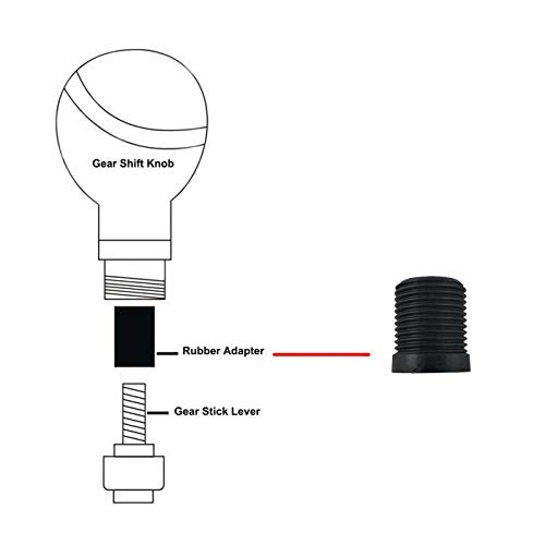 Spring Shifter Knob – Aluminium Alloy Gear Stick Head – Manual – Red & Red