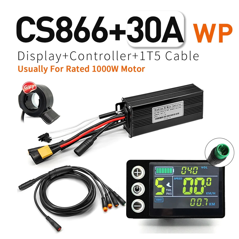 E-bike Sine Wave Controller 3-Mode with Learning Function S866 LCD Display Motor
