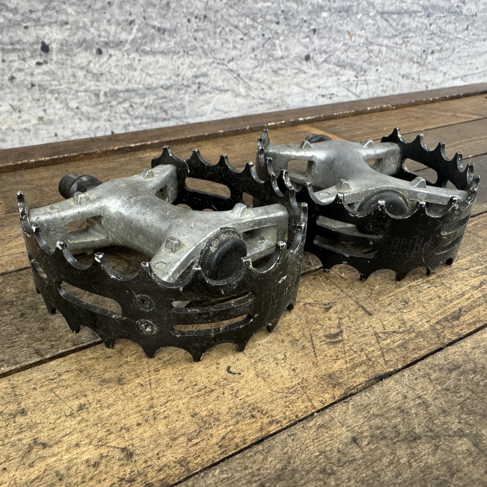 Vintage Primo Pro BMX Bike Pedals 1/2 Black Pair 450g Mid School Alloy Platform