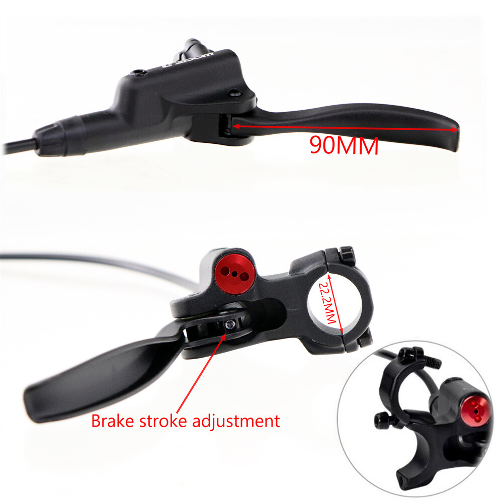 ZOOM HB876 4 Piston Hydraulic Disc Brake Set 850 1500MM MTB Bike Bicycle Red
