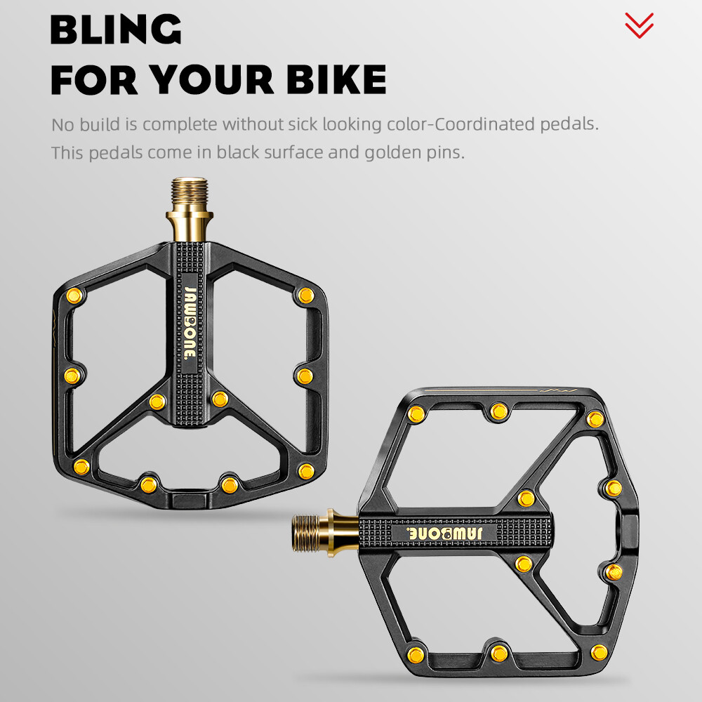 Mountain Bike Pedals MTB Flat Platform Pedal Aluminum 9/16 in DU Sealed Bearing