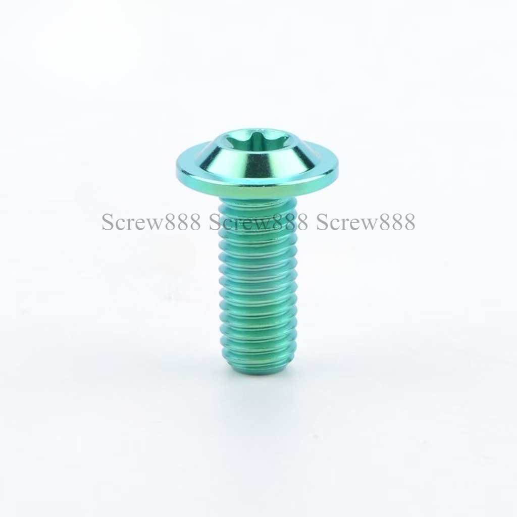 Titanium Bolts M6x10 15 20mm T30 Torx Head Screw Bike Fasteners 2/6pc