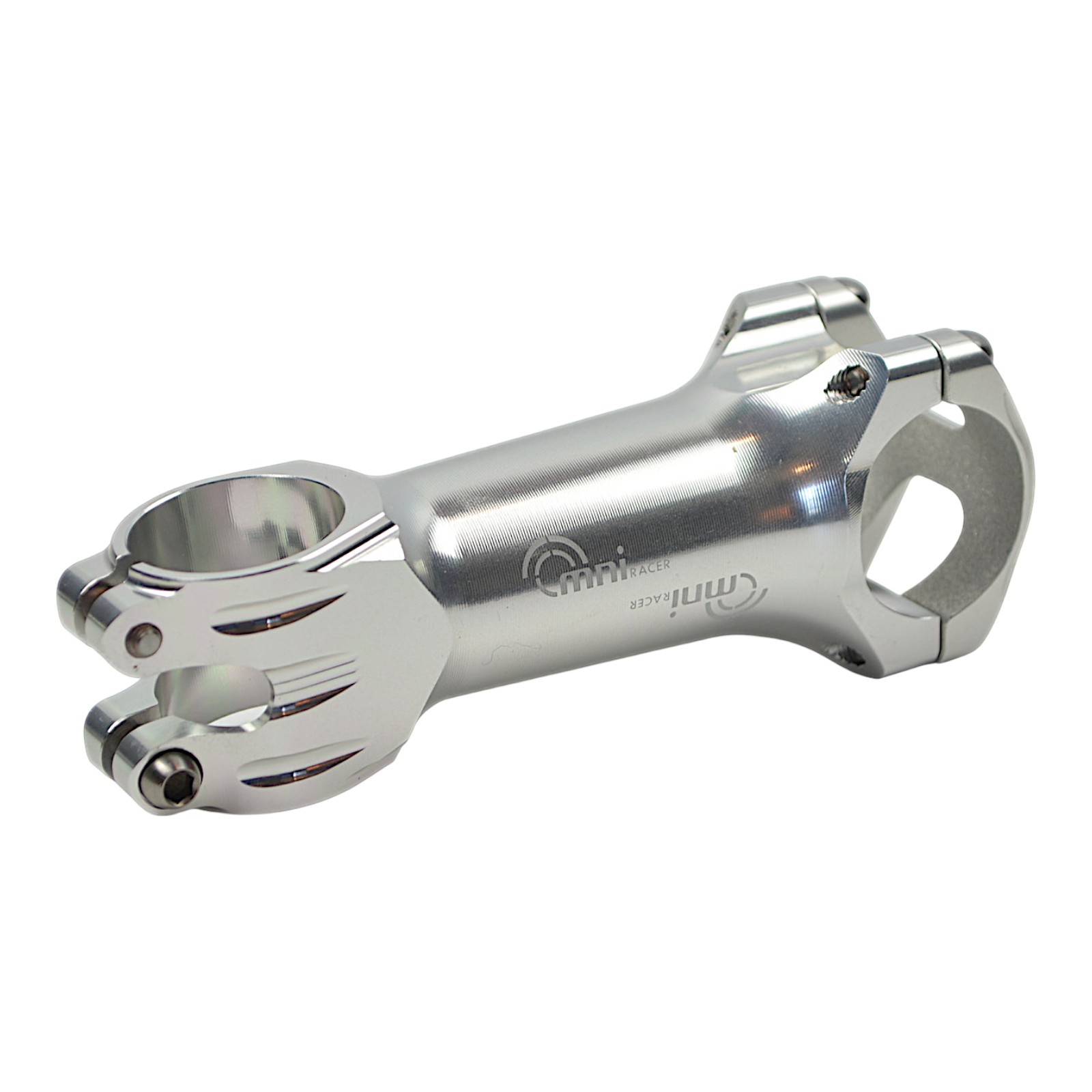31.8x100mm OMNI Racer WORLDS LIGHTEST RACE-Lite Handlebar Stem & Ti Bolts SILVER