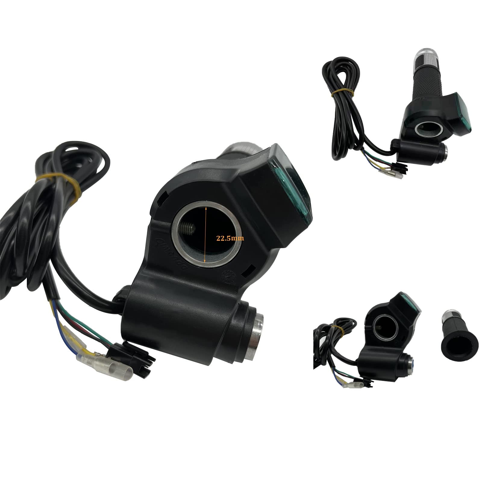 1 Pair EBike Throttle Grip,Electric Bicycle Scooter Twist Handlebar with LCD …